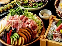 夏野菜と牛肉の蒸し陶板　6000円コース（全8品）