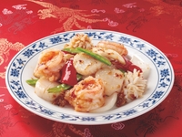 【TAKEOUT】大海老・ホタテ・イカのXO醤炒め（XO醤三鮮）