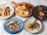 【2名様限定！】お食事コース6600yen　看板メニューのロティサリーチキンもステーキもお愉しみいただける贅沢コース