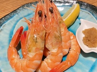 釜茹でシュリンプ  カラスミソース