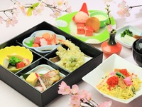 Cherry blossoms in full bloom bento