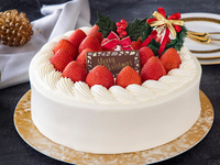 【デリバリー専用メニュー】クリスマス クイーンストロベリーショートケーキ（丸） スペシャル（直径 約21cm）