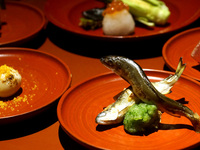 夜 カウンター限定 / 三種の炭火焼 懐石 全6品　