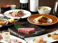 [All you can drink for 120 min.]Special Japanese Black Beef Loin & Thigh Steak Kaiseki Course