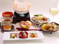 〈ランチ限定〉お昼のかき やわらぎコース（ワイン付）