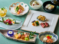 【晚餐】春菜懷石料理～鮑魚和牛牛排懷石料理～（2025年7月4日至7月27日的週五、週六、週日及假日）