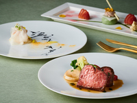 紅富士サーモンマリネや深谷ネギのパイ包みスープ、真鯛のポワレや国産牛ロース肉のロティの贅沢ディナー全6品-RIKYU-