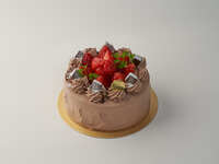 苺と生チョコのデコレーションケーキ（10㎝）