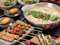 焼とりともつ鍋コース (あっさりポン酢仕立て)＋飲み放題