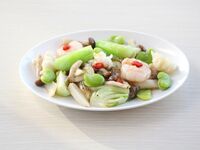 【平日オンライン予約限定】お勧めランチ　小海老と花切りイカの岩塩炒め（3月）