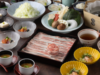 [Lunch - carefully selected pork] Dashi shabu kaiseki course "Miyamazakura"