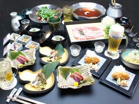 「椿」厳選本鮪・牡蠣・常陸鴨と二種の豚しゃぶを愉しむ忘年会コース