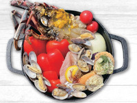 海鮮たっぷり　伊勢海老のブイヤベース 〆はパスタ