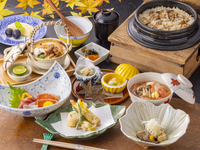 レストランパーティープランC　和食特別会席（おまかせ8品の会席料理）+フリードリンク4種
