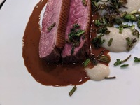 北海道産　鴨胸肉　スノーホワイトチェルバリーのローストメインの全6品のコース