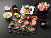 [Celebration special menu] ~Colorful~ 12 kinds of dishes and Yamayuri beef sukiyaki hotpot are included in this great value plan