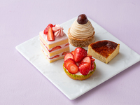 季節のデザートとアイスクリームの“欲張り”セット