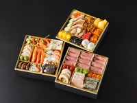 「肉づくし＆和洋中三段おせち」　早期割引【銀行振込決済用】