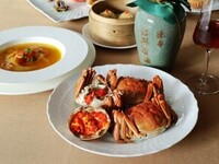 【Dinner】 ～恵みの饗宴～上海蟹と干し鮑堪能コース<Seasonal Blessings Shanghai Crab course>