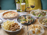 [Ryogoku Terrace Standard Party Plan] Five dishes from appetizers to pasta and main course + 120 minutes of all-you-can-drink including two types of draft beer that you can pour yourself and six types of draft wine (last order 30 minutes before closing)!