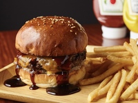 [HALAL Miyazaki Beef] Homemade Teriyaki Cheese Burger