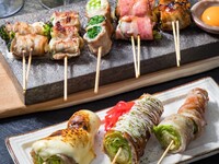 ●Luxurious! Vegetable and meat skewer course (includes 2 hours of all-you-can-drink with Suntory Masters Dream)