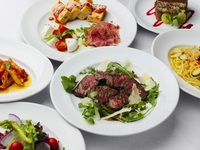 ディナー　赤城牛ビステッカのパーティープラン ドリンクフリーフロー付き