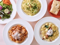 【Holiday Lunch】パスタが選べる充実な全4品＋乾杯ドリンク付き 3500