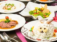 【ディナー】【記念日に】大人気白うさぎのホールケーキ付き！Specialアニバーサリーコース