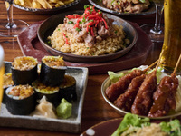 ３H飲み放題付き【竹：渋谷舌吞コース】鮪あて巻き～メインの炭火鶏もも焼き,〆牛ガーリックライスまで‼