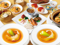 [Lunch] Higashiyama course 7 dishes including 4 kinds of cold dishes, Peking duck, mini shark's fin soup, and Omi beef