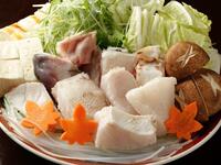 Christmas limited [Kue Chirinabe Course] Enjoy wild "true kue" (grouper grouper) with a glass of champagne for a toast!