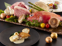 知床牛・サロマ黒牛の食べ比べと魚介2種のランチコース