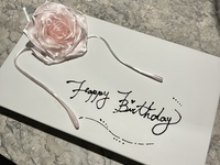 バラの飴細工＋メッセージプレート