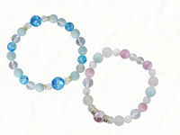 天然石（丸玉）のブレスレット作り