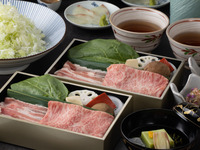 [Individual hot pot dashi shabu-shabu] Four seasons course "Shoi" (Wagyu beef sirloin, carefully selected pork) *Reservation required by the day before