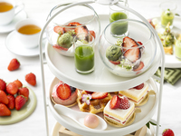 ≪平日限定≫【乾杯ロゼスパークリングワインまたは選べるノンアルコールカクテル付き】　ストロベリー＆抹茶アフタヌーンティー