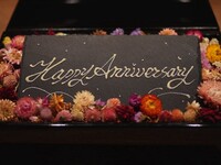 【Birthday Plan】Special course featuring celebratory sparkling wine and a message plate