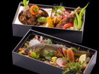 お料理のみの手配＿【乗合い船】＿岐阜を楽しむ　フレンチ鮎二段弁当