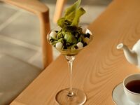 Organic matcha parfait and TWG tea set