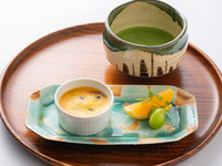 Special dessert and matcha set