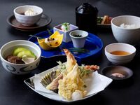 【窓際確約☆季節御膳】季節の天ぷら御膳 +珈琲