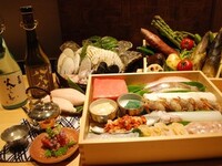 Dinner: A la carte plan with 4 dishes including our specialty sea urchin and blackthroat seaperch hand rolls, 11,000 yen (tax included)