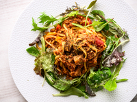 Local vegetable bolognese + half buffet