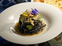 【Option】 Squid Ink Tagliolini, Crab and Yuzu Pepper