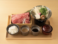 Wagyu beef shoulder loin shabu-shabu set meal 130g