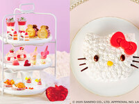 平日【ステッカー＋ハローキティのショートケーキ付】ハローキティ プリンセスアフタヌーンティー★オリジナルステッカー付