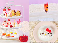 土日祝【ステッカー＋フローズンパンチ＋ハローキティのショートケーキ付】ハローキティ プリンセスアフタヌーンティー ★オリジナルステッカー付