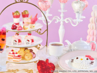【フローズンパンチ+ハローキティショートケーキセット】ハローキティ プリンセスアフタヌーンティー（土日祝）