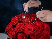 【ROSE in ROSE】記念日ランチコース（全7品+乾杯スパークリング+薔薇の花束）